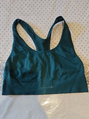 PINK Victoria Secret Dark Green Sports Bra